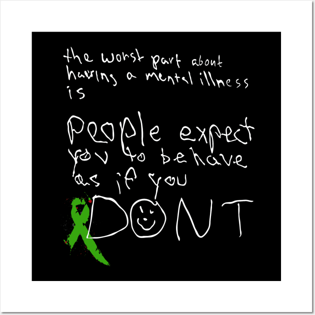 Mental illness in white Wall Art by spooniespecies